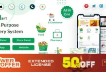 6amMart (v2.10 Nulled) Multivendor Food, Grocery, eCommerce, Parcel, Pharmacy delivery app with Admin & Website