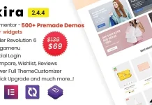 Akira Elementor (v2.4.7.5) Nulled Multipurpose Prestashop v1.7-v8x